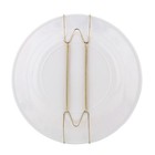 Metal 10 To 13  Spring Plate Hangers Wall Rack Hook Stand Display Gold Tone