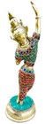 Qt Green Tara Brass Stone Finish Standing Statues Healing Tibetan Buddhist Deity