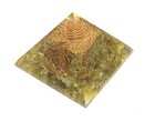 Orgone 50mm Chakra Peridot Reiki Healing Crystal Pyramid 6g Emf Protection