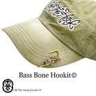  Bass Bone Hookit      - Bass Bone Fish Hook Hat Clip Hat Pin Freshwater