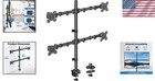 Fully Adjustable Quad Monitor Mount  4 Heavy Duty Arms
