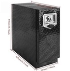 8 x17 x19  Aluminum Truck Tool Storage W 5 Drawers Pickup Bed Tool Box Black