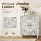 Accent Cabinet Buffet Sideboard Storage Antique Furniture W  Shelves For Kitchen