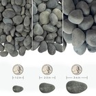 Vinics 40lbs Large Black River Rocks  3-4 Inch Natural Unpolished Bulk Pebbles