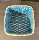 Basket Square Storage Bin Cotton   Jute Cord Fabric Decorative Hard Sides Lined