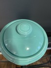 Rare Vintage Cracker Barrel  fiesta  Large Canister Torquoise