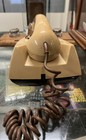 Vintage 1980 s Telephone Rotary Dial Wall Phone Vintage Light Brown