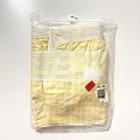 Vintage Nip Carter s Baby Crib Skirt Dust Ruffle Yellow Gingham Cotton Nursery