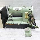 Vintage Singer Sewing Machine 185k Mint Green  W case Working