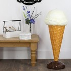 French Vanilla Ice Cream Cone Standing Shop Display Floor Sign 3 Ft