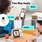 Dual Camera Video Baby Monitor  2 8  Lcd  Wireless  Night Vision  2-way Audio  A