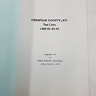 Christian County Kentucky Tax Lists 1800 01 02 03 History Genealogy