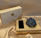 Estee Lauder Powder Compact -  bermuda Blue Blossom  - Vintage 2003  Free Easel