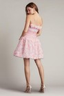Tadashi Shoji Pale Pink 3-d Floral Strapless Cocktail Dress Size 6  478
