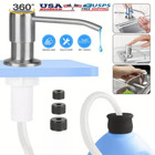 360   Sink Soap Dispenser  Stainless Steel  Kitchen Hands Liquid Pump Bottle Tube