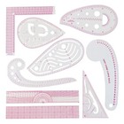 Fashion Clear Metric Sewing Ruler Set  French Curve Pattern Ruler Kit For Beg   