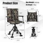 Swivel Hunting Chair W  4 360   Adjustable Legs Folding Silent Swivel Blind Chair