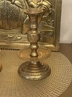 Vintage Solid Brass Hand Hammered Candlestick Holders Pair 8    X4     Each