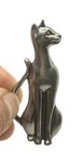 Vintage Seagull Canada Pewter Brooch Pin Cat Signed 1994 Animal Jewelry
