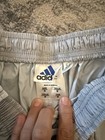 Adidas Women  Striped Track Pants Gray M Elastic Waist Pull On