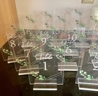 Table Numbers 1-20 Acrylic Wedding   Party Set   Stands Hand Painted
