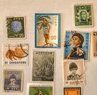 Mixed 92 Ct Asia Used mint Stamp Lot Off Paper Japan Singapore Hong Kong China