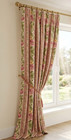 Sold By Pair 2 Drapes  Vintage  Schumacher  Rose Floral Stripe New Old Stock