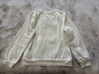 Kate Mack Girls Pullover Sweatshirt Size 8 White pink Macaron Graphic Fleece