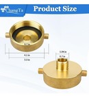 Fire Hydrant Hose Adapter 2-1 2  Nst nh Female X 3 4  Ght Male Brass Garden Hose