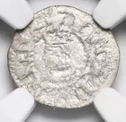 Ngc Au Medieval Spain  Barcelona King Jaime Ii  1291-1327 Ad  Silver Obol Coin