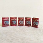 1940s Vintage Bear Elephant Cigarettes Advertising Tin Matchbox Sleeve 5 Pcs 25