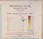 Vintage Map  guadalcanal  Nigel D  Oram  1976