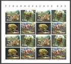 Tyrannosaurus Rex Full Sealed Pad Of 100 Sheets  1600 Stamps  Scott 5413a