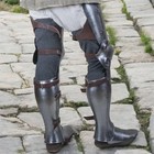 Steel Medieval Gothic Knight Leg Armor Set Full Steel Greaves For Cosplay   Larp