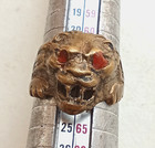 Extremely Rare Ancient Bronze Antique Roman Ring Lion Head Artifact Amazing