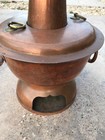 Vtg Copper Hot Pot Mongolian chinese Coal Pot Communal Eating Soup Warmer Cider