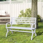 50  Patio Porch Garden Bench Cast Iron Outdoor Chair Love Seats Park Benches