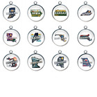 Retro 50 States Glass Cabochon Charms  Jewelry Making Charms