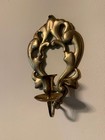 Brass Vintage Single Arm Ornate Wall Sconces Set Of 2 - Made In India