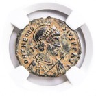 Vf Roman Ae2 Bronze Coin Theodosius I Ngc  ad 379-395 