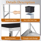 In outdoor Portable Folding Bar Table With Shelf Carry Bag For Party Picnic