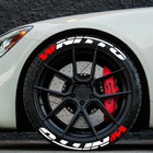 8 Sets Nitto Permanent Tire Lettering Sticker 1 06   14  -22   With Glue Tools