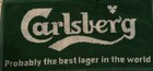 Vintage Green And White Carlsberg Bar Towel For Mancave Measures 18 5    X9    
