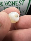 Ancient Pakistani White On White Agate Eye Bead 11 4 X 10 2 Mm Collectible Worn