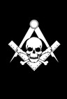 Widow s Son Square   Compass Masonic Vinyl Decal - White 6 Inch