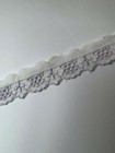 Vintage Cotton Lavender Floral Embroidered Border Eyelet Lace Trim White 7 8  2y