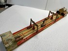 Unique Arts Lincoln Tunnel Traffic Tin Litho Wind Up Toy Vintage 1940 s - Works