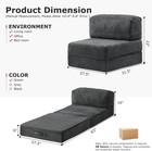 Folding Sofa Bed  Convertible Sleeper Chair Foldable Mattress With Back Support 