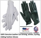 Unisex Unlined Police Dressing Driving Fashion Soft Sheep 100  Leather Gloves