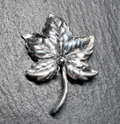 Vintage Beau Sterling Silver 2  Oak Leaf Pin E402